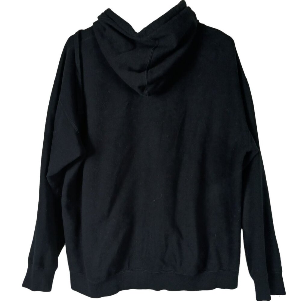Seaside Shark Hoodie Black Size M/L Edgy Coastal Grunge Graphic Streetwear - Picture 4 of 4